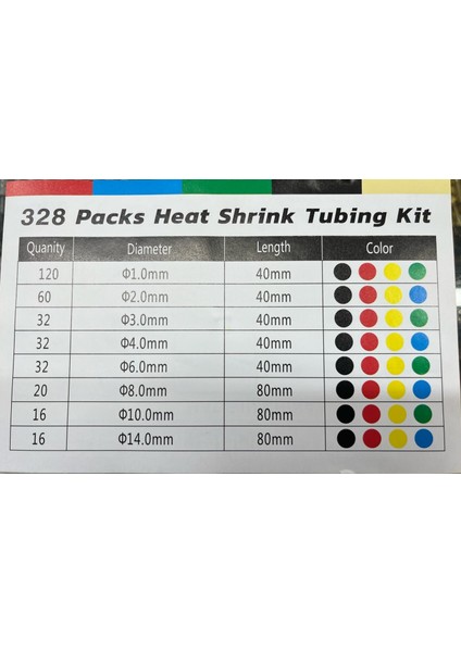 Isı ile 1/2 Daralan Makaron Kutulu Set - 328 Parça fiyatları