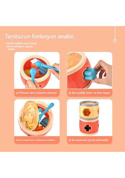 Çocuklar Için Çok Fonksiyonlu Eğlenceli Davul Eğitici Oyuncaklar (Yurt Dışından) indirimleri