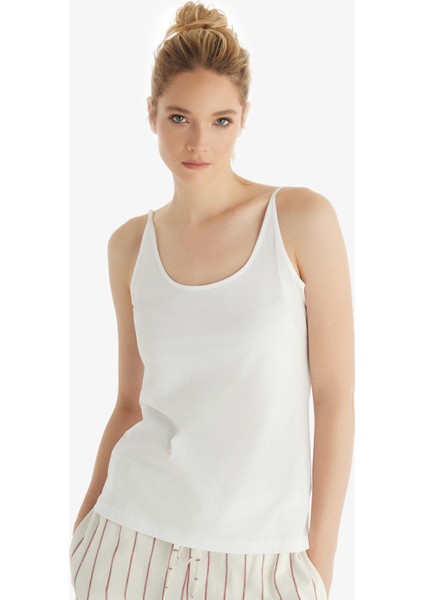 Kadın T-Shirt 60558 - Beyaz modelleri