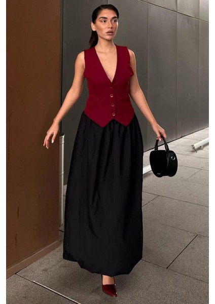 Bordo Kadın Yelek MG2332