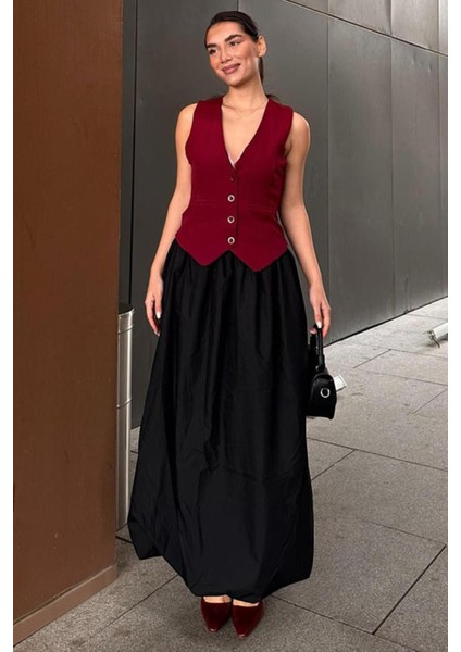 Bordo Kadın Yelek MG2332