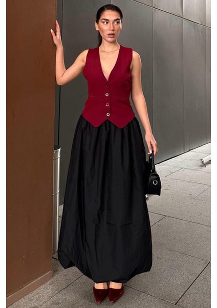 Bordo Kadın Yelek MG2332