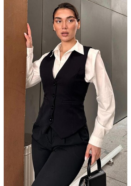 Siyah Kadın Yelek MG2332