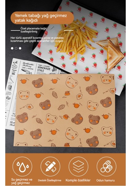 100 Adet Sandviç Ekmek Pişirme Ürünleri Yağ Geçirmez Ambalaj Kağıdı (Yurt Dışından) fiyatları