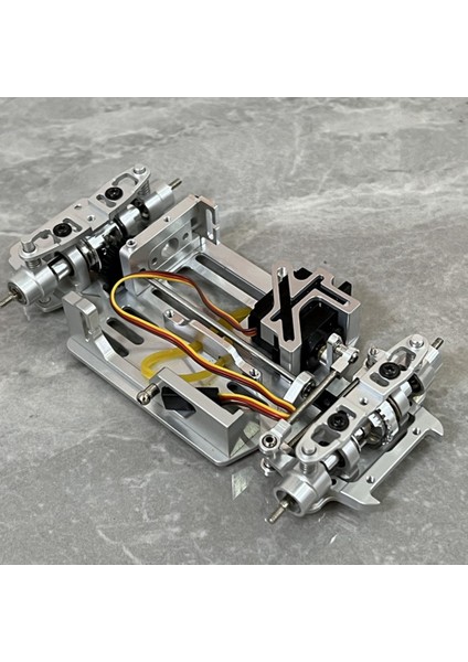 Mini-Q 1/28 Rc Drift Araba Yükseltme Parçaları Için Metal Arka Tekerlek Kupası Montajı, Gümüş (Yurt Dışından)