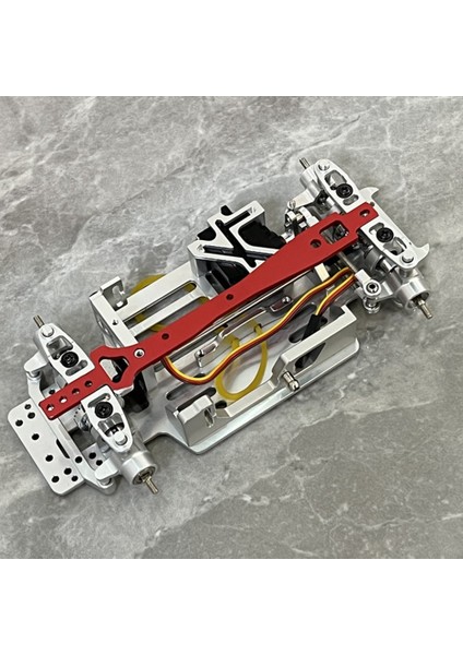 Mini-Q 1/28 Rc Drift Araba Yükseltme Parçaları Için Metal Arka Tekerlek Kupası Montajı, Gümüş (Yurt Dışından)