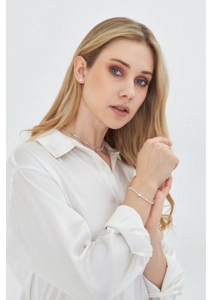 Pırlanta Görünümlü Zirkon Taşlı Zarif Takı Seti fiyatları