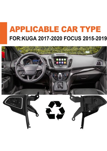 Araba Direksiyon Simidi Sol Taraf Çok Işlevli Anahtar Düğmesi Montajı GJ5T-14K147BA Ford Kuga 2017-2020 Focus 2015-2019 (Yurt Dışından) fırsatları