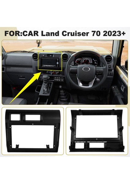 9 Inç Araba Çerçeve Fasya Adaptörü Android Radyo Gösterge Paneli Montaj Kiti Toyota Land Cruiser 70 2023+ Için (Yurt Dışından) fırsatları