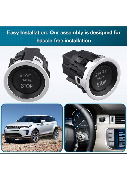 Araba Motoru Başlat Durdur Kontak Anahtarı Basma Düğmesi LR070381 Land Rover Range Rover Evoque 2019-2024 Için (Yurt Dışından)