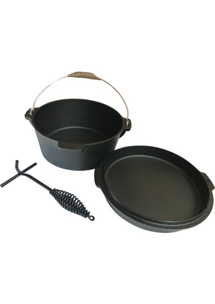 Döküm Tencere 10 Inch Dutch Oven Demir Döküm Kamp Tenceresi 25 cm modelleri