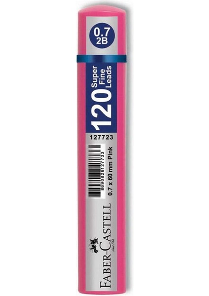 Min Grip Süper Fine Lead 2B 120 Li60 mm 0.7 mm Pembe