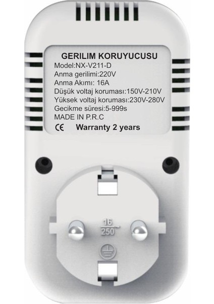 Premium Serisi 150/280V 16 Amper Ayarlanabilir Gerilim ve Voltaj Korumalı Dijital Ekranlı Priz fiyatları