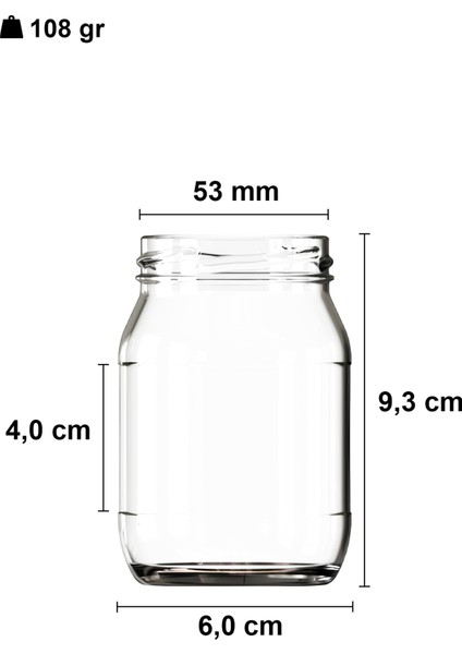 190 ml Metal Kapaklı Konserve Kavanozu 190 cc Şeffaf Bebek Mama Kavanoz 20 Adet