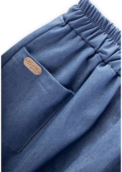 Cep Detaylı Pantolon 8-12 Yaş Mavi