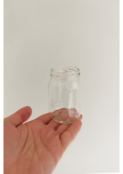 190 ml Metal Kapaklı Konserve Kavanozu 190 cc Şeffaf Bebek Mama Kavanoz 20 Adet