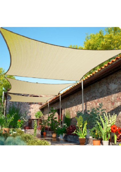 7 Metre x 7 Metre %95'lik Gölgelik File Kaliteli Işçilik Halkalı