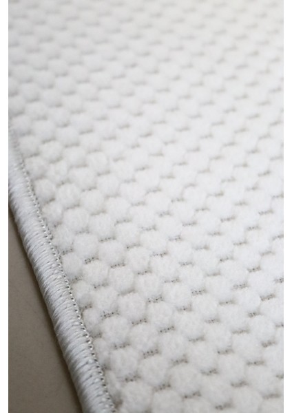 Boncuk Fildişi Rengi Kaymaz Tabanlı Kesme Kabartmalı Salon Koridor Mutfak Hali fiyatları