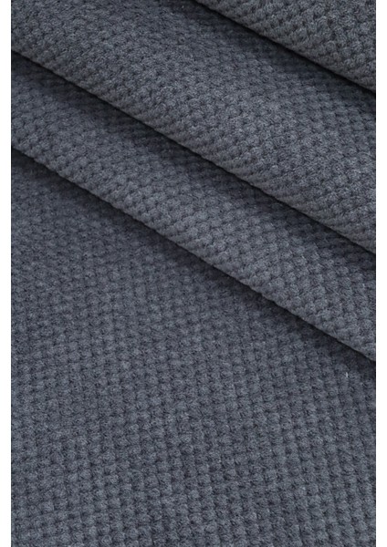 Boncuk Antrasit Rengi Kaymaz Tabanlı Kesme Kabartmalı Salon Koridor Mutfak Hali