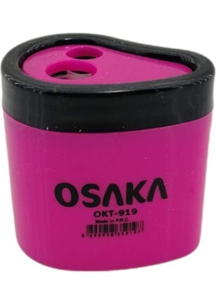 Pembe Çift Hazneli Damla Şekilli Kalemtraş