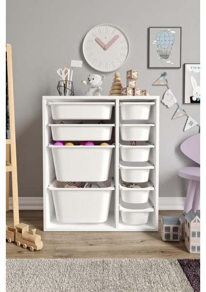 Mdf - Small Duo 10 Sepetli Oyuncak Dolabı