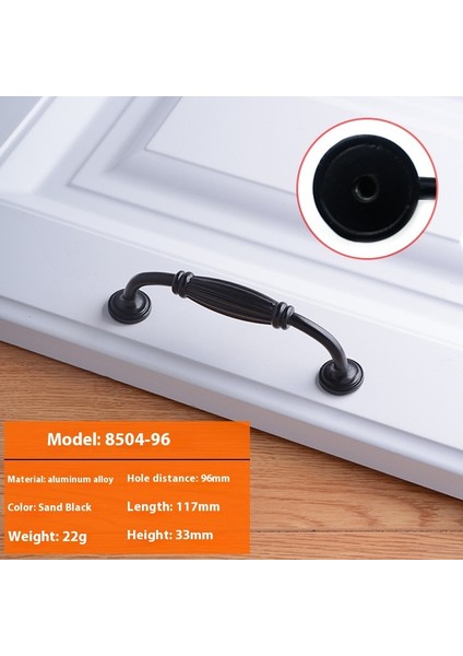 Dolap Kapağı Için Siyah Alüminyum Kulp Çekmece Dolap Kolu (Yurt Dışından)