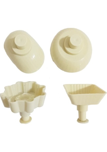 Plastik Pasta Kurabiye Kömbe Kerebiç Kalıbı 4 Adet