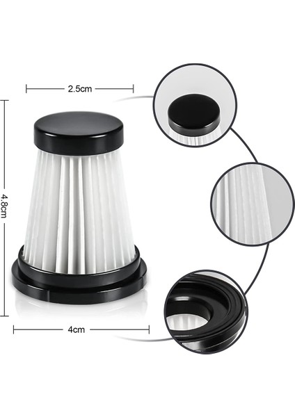 Moosoo K12 / K12 Pro / K13 Elektrikli Süpürge ve Genius Invictus One 1.0/2.0 El Tipi Elektrikli Süpürge Için 6 Hepa Filtre (Yurt Dışından) fırsatları