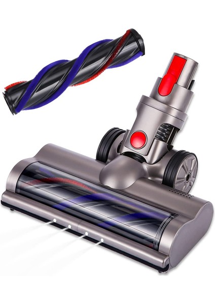 Turbo Elektrikli Motorlu Fırça Dyson V7 V8 V10 V11 V15 Fırça Temizleyici Kafa LED Işık ile Halı Fayans Sert Zemin Için (Yurt Dışından)