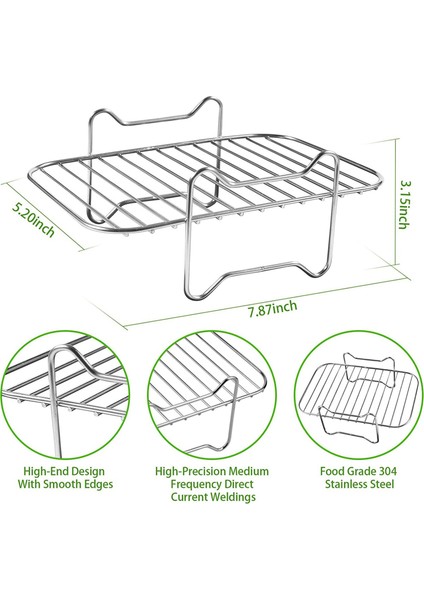 Çift Sepetli Hava Fritözleri Için Hava Fritöz Rafı, Ninja Foodi DZ201 DZ401 Hava Fritöz Aksesuarları Için Kurutucu Rafı (Yurt Dışından) fırsatları