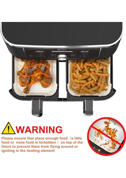 Hava Fritöz Gömlekleri, Kağıt Astar, Ninja DZ201 DZ401 Için Hava Fritöz Parşömen Gömlekleri, Hava Fritöz Aksesuarları Pişirme Kağıdı (Yurt Dışından)