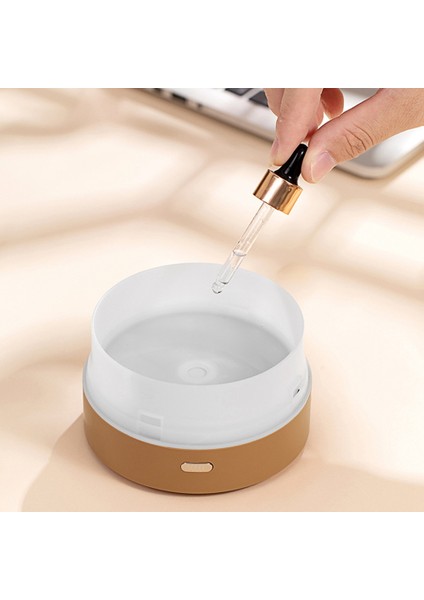 200ML Uçucu Yağ Difüzör USB Sevimli Vapur Topuz Şekli Nemlendirici Aroma Yayıcı Gece Lambası Ev Küçük Ev Aletleri Kahverengi (Yurt Dışından)
