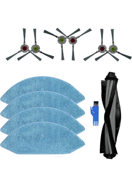 Ecovacs Deebot Ozmo U2/u2 PRO/DGN22 Robotlu Süpürge Yedek Parça Aksesuarları Ana Yan Fırça Paspas Bezi (Yurt Dışından)