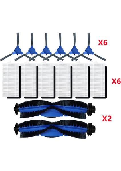 Anker Eufy Robovac 11S, 12, 15T, 15C, 25C, 30, 30C, 35C Robot Temizleyici Bileşenleri Için Birincil Hepa Filtre Ana Yan Fırça (Yurt Dışından) modelleri