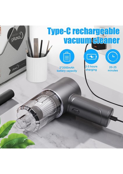 El Elektrikli Süpürge Akülü 6000PA Güçlü Araba Elektrikli Süpürge 120W Hafif Mini El Tipi Elektrikli Süpürge, Ev, Evcil Hayvan Saç, Araba Için (Yurt Dışından) modelleri