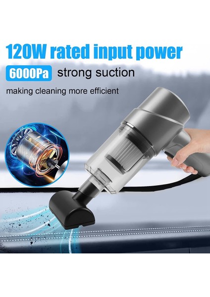 El Elektrikli Süpürge Akülü 6000PA Güçlü Araba Elektrikli Süpürge 120W Hafif Mini El Tipi Elektrikli Süpürge, Ev, Evcil Hayvan Saç, Araba Için (Yurt Dışından) fırsatları
