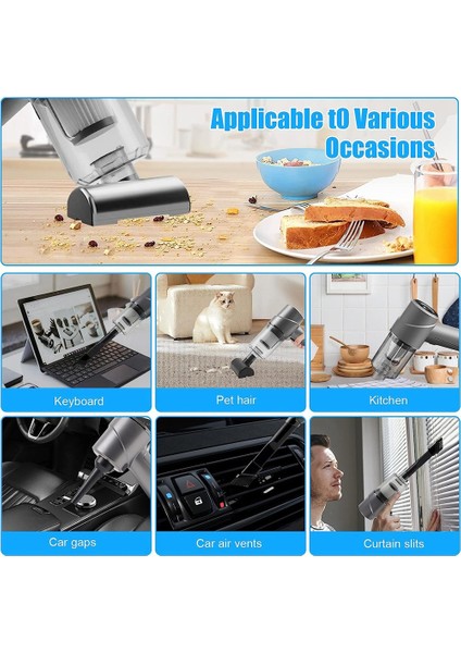El Elektrikli Süpürge Akülü 6000PA Güçlü Araba Elektrikli Süpürge 120W Hafif Mini El Tipi Elektrikli Süpürge, Ev, Evcil Hayvan Saç, Araba Için (Yurt Dışından) indirimleri