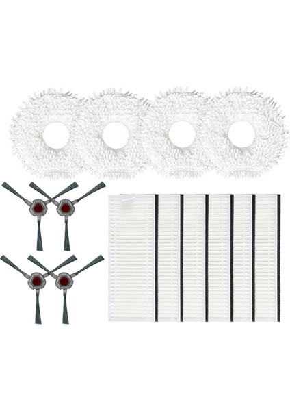 Ecovacs Deebot N9+ Için Uygun Zemin Süpürme Robotu Değiştirilebilir Aksesuarlar Filtre Ekranı Kenar Fırçası Temizleme Bezi (Yurt Dışından)