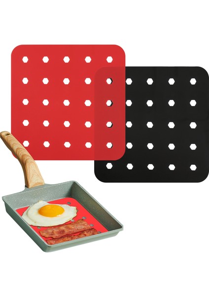 7.5 Inç Yeniden Kullanılabilir Hava Fritöz Astar Hava Fritöz Mat Yapışmaz Buharda Pişirme Mat Pişirme Mutfak Aracı Pasta Pişirme Mat Kırmızı (Yurt Dışından) fiyatları