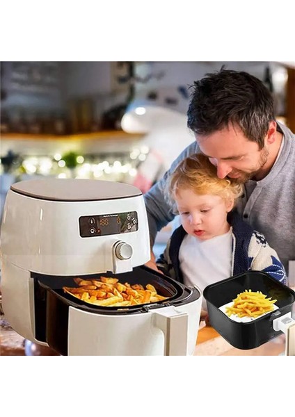 100 Adet Hava Fritöz Gömlekleri, Hava Fritöz Tek Kullanımlık Kağıt Astar, Pişirme Kavurma Için Gıda Sınıfı Parşömen Kağıdı, Pişirme Kağıdı (Yurt Dışından)