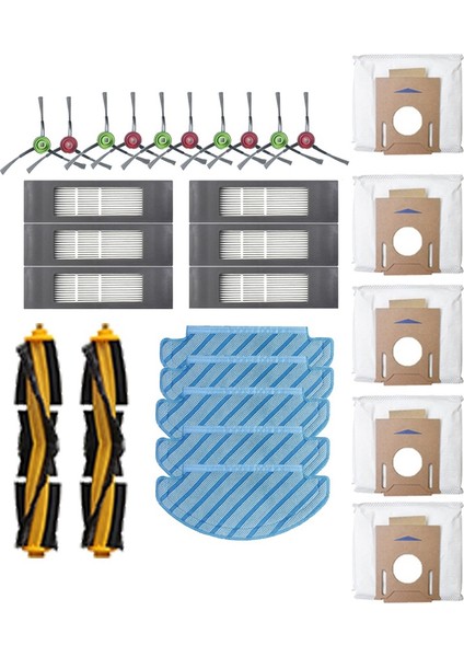 Yedek Rulo Fırça Filtreleri Toz Torbaları Parça Kiti Ecovacs Deebot Ozmo T8 T8 Aıvı Robotlu Süpürge Aksesuarları (Yurt Dışından)