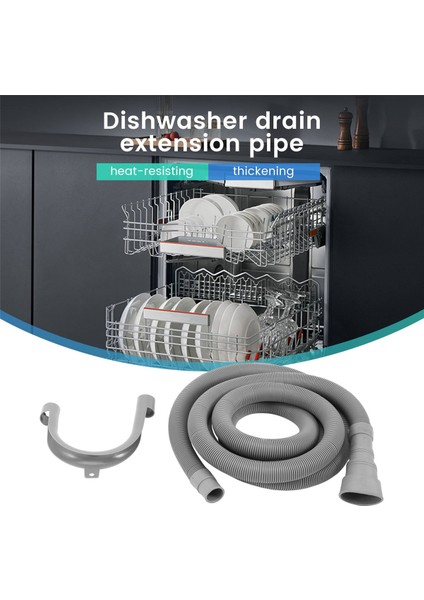 2.5m Makine Bulaşık Makinesi Tahliye Hortumu Uzatma Yıkama Borusu Braket Seti ile (Yurt Dışından) indirimleri