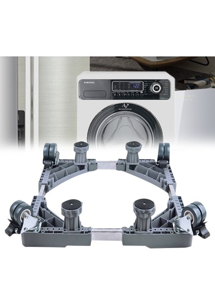 Çamaşır Makinesi Standı Ayarlanabilir Buzdolabı Yükseltilmiş Taban Mobil Makara Braketi Tekerlek Banyo Mutfak Aksesuarları (Yurt Dışından) fırsatları