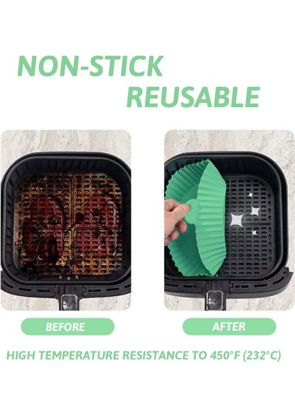 Hava Fritöz Astarı, 10 Inç Yeniden Kullanılabilir Silikon Hava Fritöz Tenceresi, Yapışmaz Yağ Filtresi Tasarımı, Hava Fritözü Kahverengi Için 22CM (Yurt Dışından) indirimleri