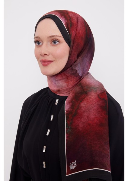 Mürdüm Yansıma Desen Royal Şal fiyatları