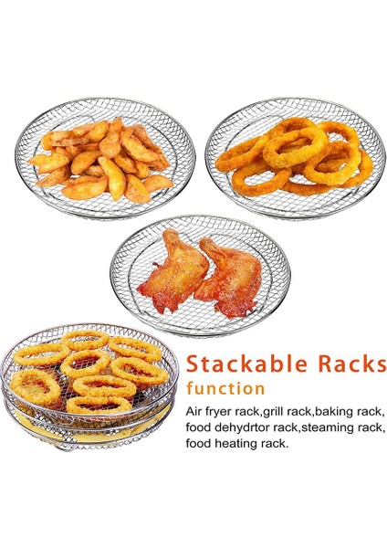 Üç Istiflenebilir Kurutucu Rafı Için Tüm 4.2qt - 5.8qt Hava Fritöz Aksesuarlarına Uygun (Yurt Dışından) fırsatları