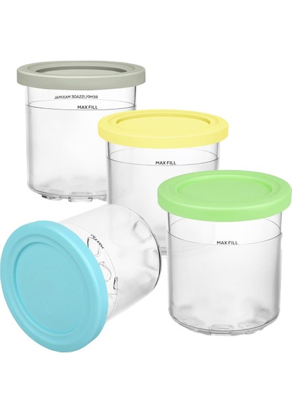 Ninja Creami Için Kapaklı Dondurma Bira Bardağı Konteyneri, NC301 NC300 NC299AMZ Dondurma Makinesi ile Uyumlu (Yurt Dışından)