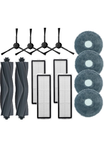 Dreame L10S Pro / RLS6L / Xiaomi S10 + Rulo Fırça Yan Fırça Hepa Filtre Paspas Bezi Paçavra Elektrikli Süpürge Parçaları (Yurt Dışından)