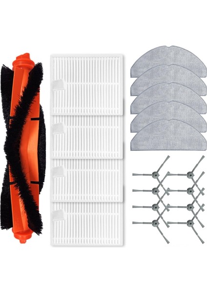 Lubluelu L20 Için Honiture V8 Pro Robot Süpürge Yedek Parçaları Ana Yan Fırça Hepa Filtre Paspas Bezi (Yurt Dışından)