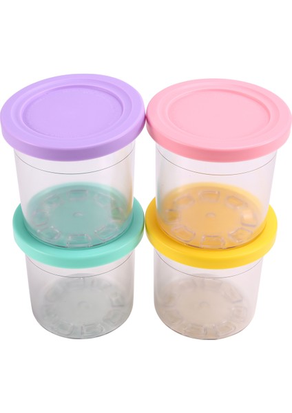 Ninja Creami NC300 NC301 NC299AMZ Pint 16OZ Bardak Dondurma Makinesi Bulaşık Makinesinde Yıkanabilir 4 Adet Dondurma Pintleri ve Kapakları (Yurt Dışından)